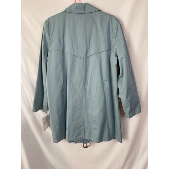 Vintage Fitz-Wright Light Blue Trench Coat | Rare NWT 60s Retro Boho Style - Picture 4 of 9